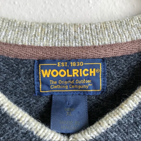Woolrich Dark Gray Heather Wool Blend Sweater  XL - Picture 3 of 5
